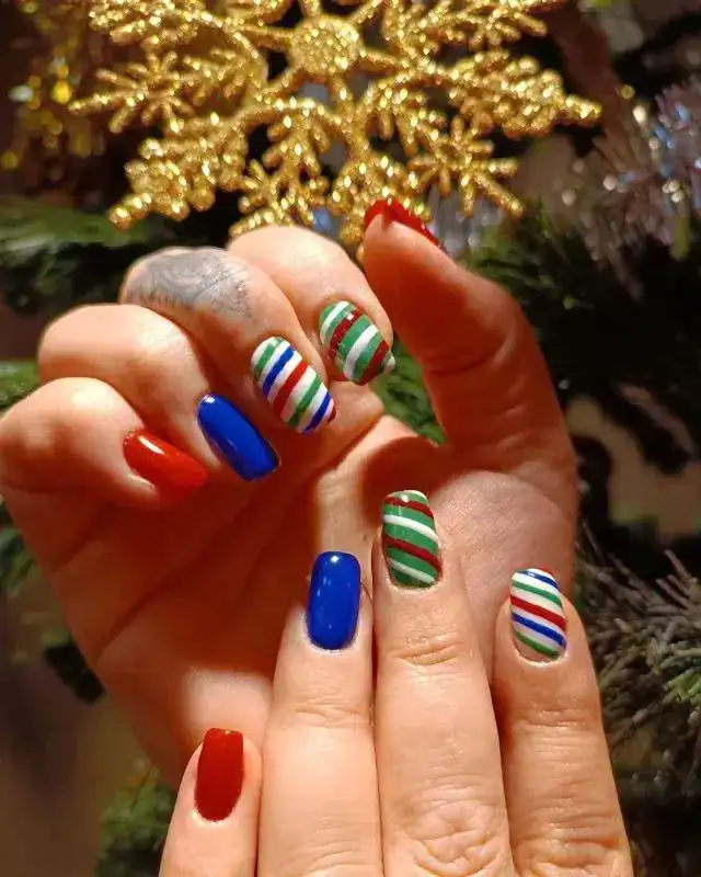 renkli french nail art renkli french nail art